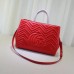 Gucci Red GG Marmont Small Matelasse Top Handle Bag