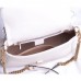 Gucci White GG Marmont Small Shoulder Bag With Handle