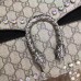 Gucci Black Dionysus GG Supreme Crystal Small Shoulder Bag