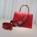 Gucci Red Dionysus Medium Bamboo Top Handle Bag