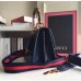 Gucci Navy Stripe Dionysus Small Bamboo Top Handle Bag