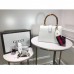 Gucci White Stripe Dionysus Small Bamboo Top Handle Bag