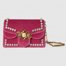 Gucci Raspberry Broadway Velvet Mini Bag