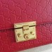 Gucci Red Padlock Medium Guccissima Shoulder Bag