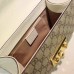 Gucci White Padlock Studded GG Supreme Shoulder Bag