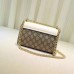 Gucci White Padlock Studded GG Supreme Shoulder Bag