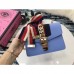 Gucci Blue Leather Sylvie Mini Chain Bag