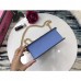 Gucci Blue Leather Sylvie Mini Chain Bag