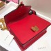 Gucci Red Leather Sylvie Mini Chain Bag