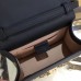 Gucci Black  Sylvie Animal Studs Leather Mini Bag
