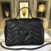 Gucci Black GG Marmont Small Top Handle Bags