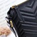 Gucci Black GG Marmont Messenger Bag