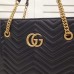 Gucci Black GG Marmont Matelasse Medium Tote