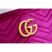 Gucci Fuchsia GG Marmont Velvet Small Shoulder Bag