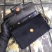 Gucci Black Velvet Square G Shoulder Bag