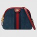 Gucci Blue Ophidia Suede Small Shoulder Bag