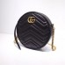 Gucci Black GG Marmont Mini Round Shoulder Bag