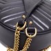 Gucci Black GG Marmont Mini Round Shoulder Bag