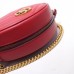 Gucci Red GG Marmont Mini Round Shoulder Bag