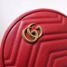 Gucci Red GG Marmont Mini Round Shoulder Bag