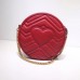 Gucci Red GG Marmont Mini Round Shoulder Bag