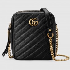 Gucci Black Mini GG Marmont Shoulder Bag