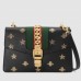 Gucci Black Sylvie Bee Star Small Shoulder Bag