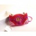 Gucci GG Marmont Mini Metallic Matelasse Red Bag