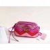 Gucci GG Marmont Small Metallic Matelasse Red Bag