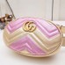 Gucci GG Marmont Belt Bag In Gold Metallic Matelasse Leather