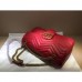 Gucci Red GG Marmont Medium Matelasse Shoulder Bag