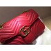 Gucci Red GG Marmont Medium Matelasse Shoulder Bag