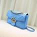 Gucci Blue GG Marmont Medium Matelasse Shoulder Bag