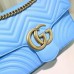 Gucci Blue GG Marmont Medium Matelasse Shoulder Bag