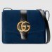 Gucci Blue Suede Arli Medium Shoulder Bag