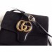 Gucci Black Suede Arli Medium Shoulder Bag