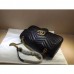 Gucci Black GG Marmont Medium Matelasse Shoulder Bag