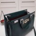 Gucci Zumi Green Grainy Leather Medium Top Handle Bag