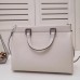 Gucci Zumi White Grainy Leather Medium Top Handle Bag