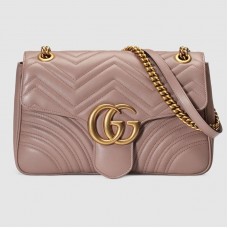 Gucci Nude GG Marmont Medium Matelasse Shoulder Bag