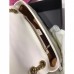 Gucci White GG Marmont Medium Studs Shoulder Bag