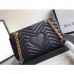 Gucci Black GG Marmont Small Matelasse Shoulder Bag