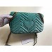 Gucci Green GG Marmont Small Velvet Shoulder Bag