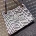 Gucci White GG Marmont Medium Shopping Bag