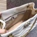 Gucci White GG Marmont Medium Shopping Bag