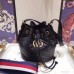 Gucci Black GG Marmont Bucket Bag