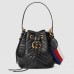 Gucci Black GG Marmont Bucket Bag