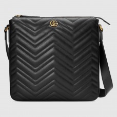 Gucci Black GG Marmont Messenger Bag