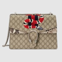 Gucci Dionysus Medium GG Shoulder Bag With Python Trim