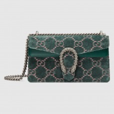 Gucci Green Dionysus GG Velvet Small Bag